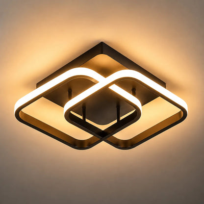 ORBÉLIA™ - Plafonnier à LED Design Double Anneau 3 Couleurs