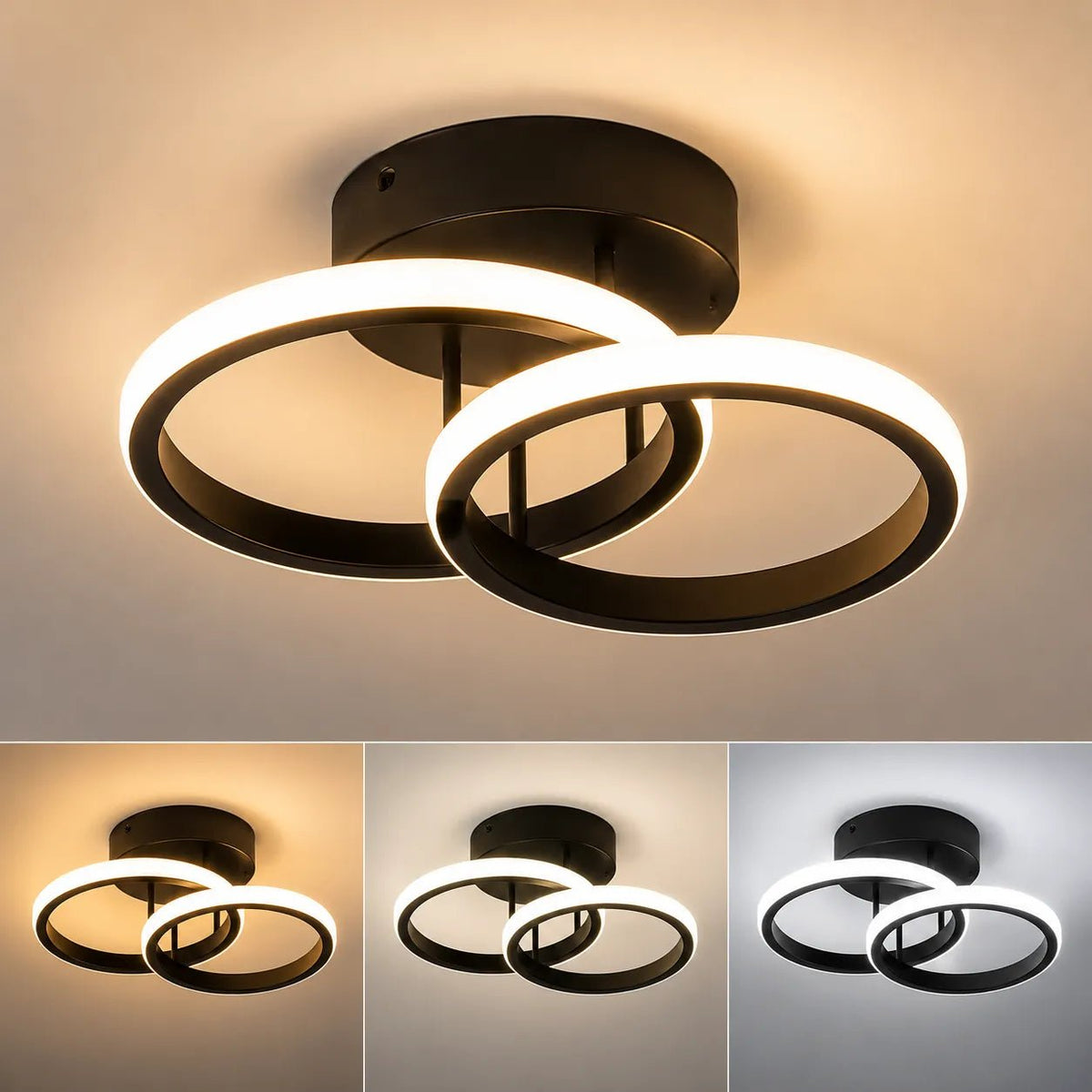 ORBÉLIA™ - Plafoniera a LED a doppio anello design 3 colori