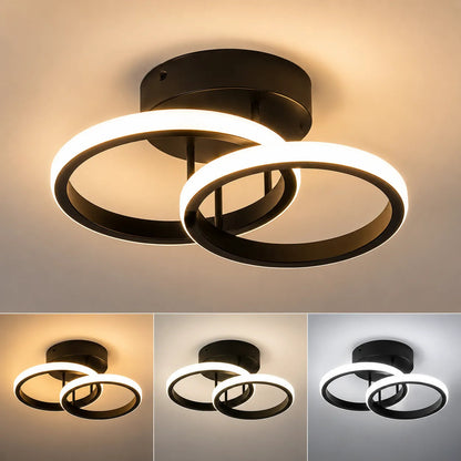 ORBÉLIA™ - Plafonnier à LED Design Double Anneau 3 Couleurs