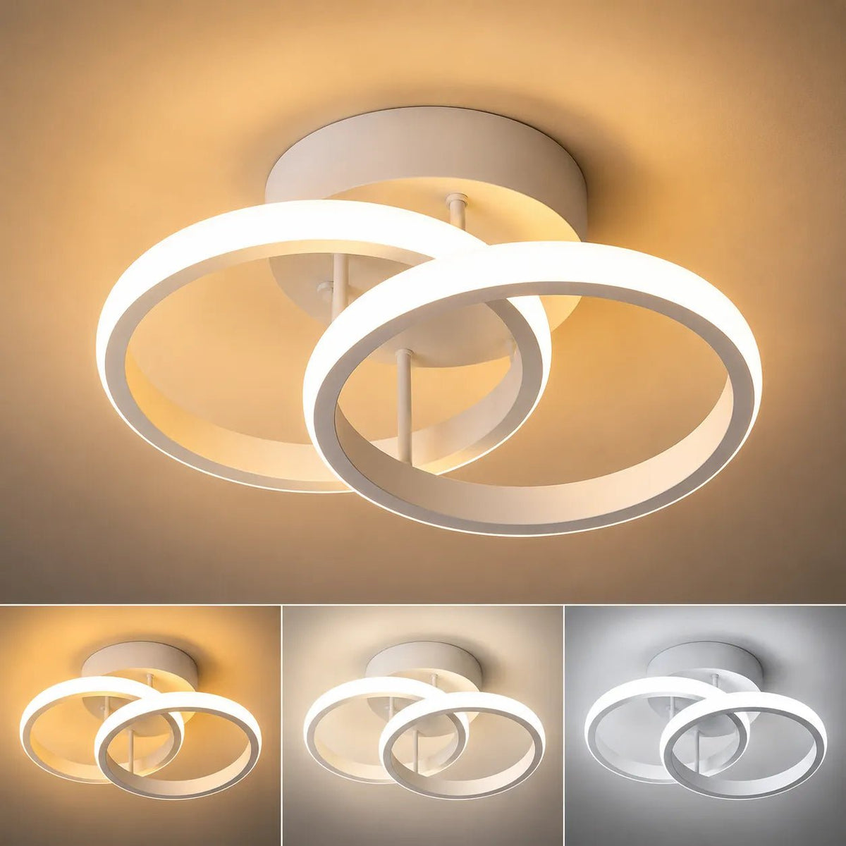 ORBÉLIA™ - Plafoniera a LED a doppio anello design 3 colori
