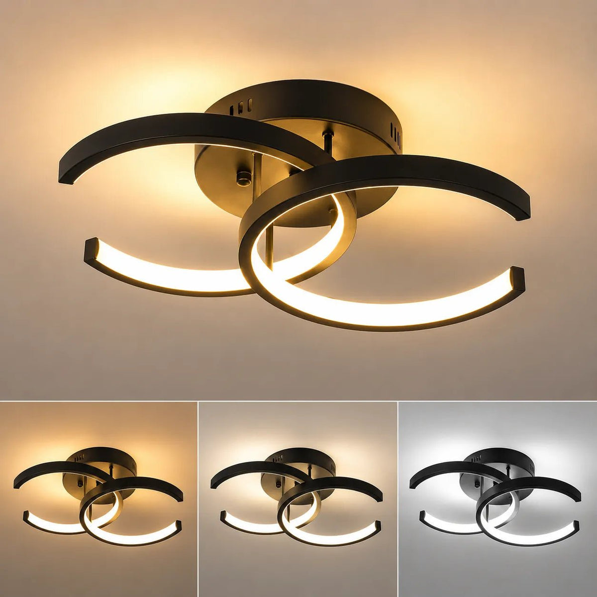 ORBÉLIA™ - Plafoniera a LED a doppio anello design 3 colori