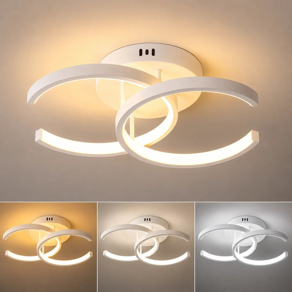 ORBÉLIA™ - Plafoniera a LED a doppio anello design 3 colori