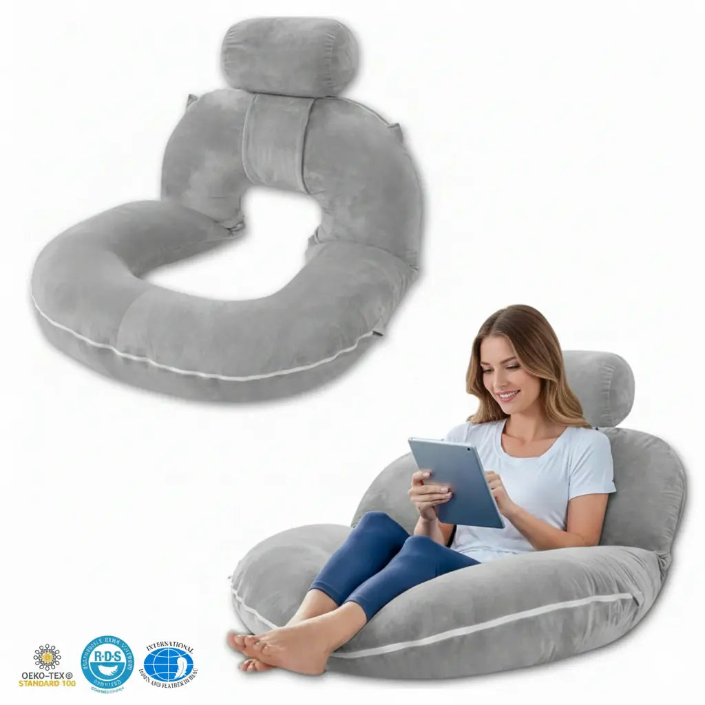 Oreiller Ergonomique Multifonctionnel pour Lecture et Détente
