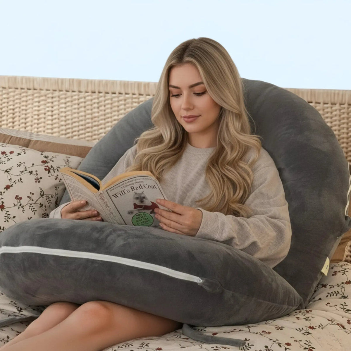 Oreiller Ergonomique Multifonctionnel pour Lecture et Détente