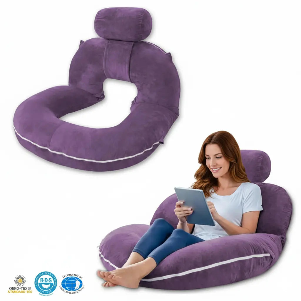 Oreiller Ergonomique Multifonctionnel pour Lecture et Détente