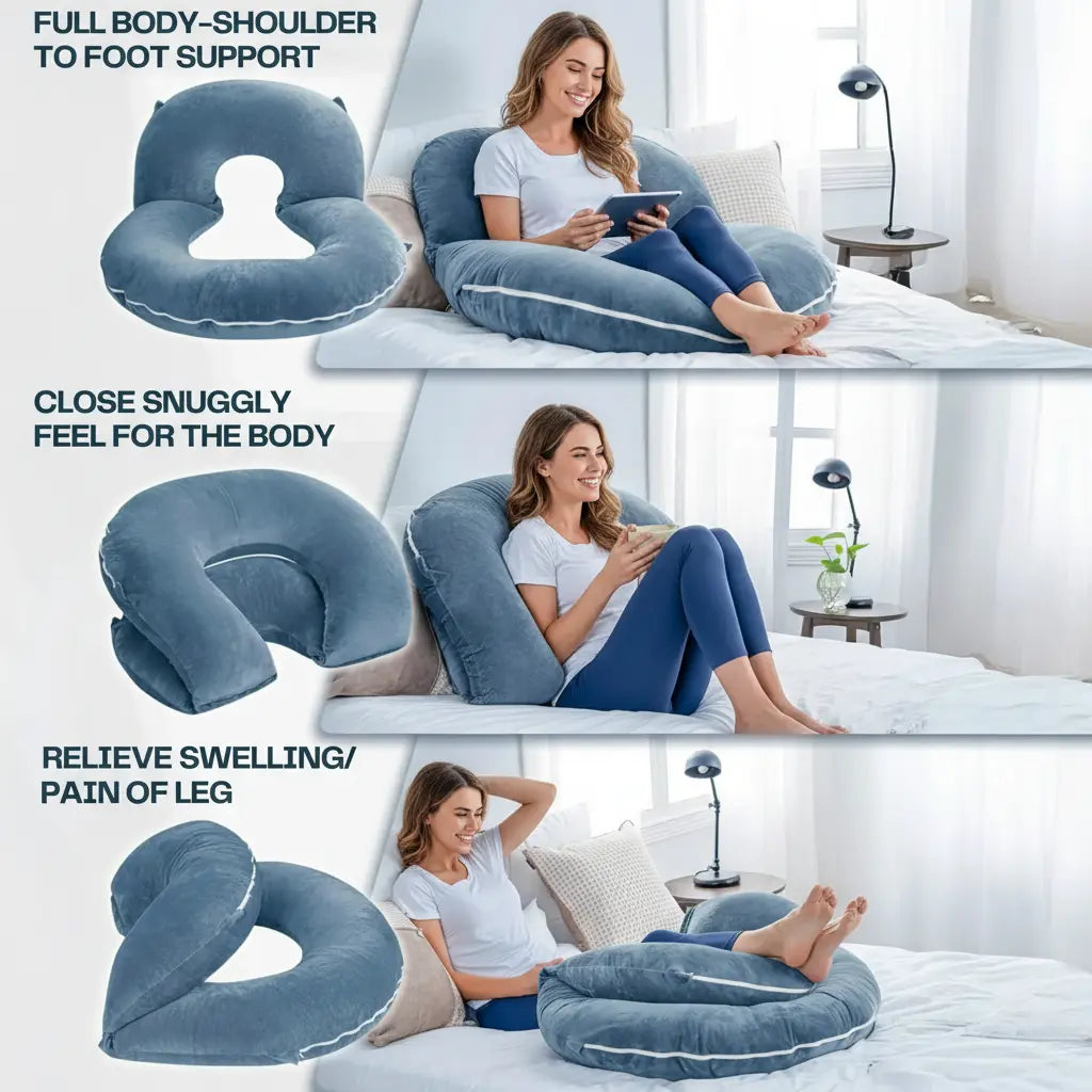 Oreiller Ergonomique Multifonctionnel pour Lecture et Détente