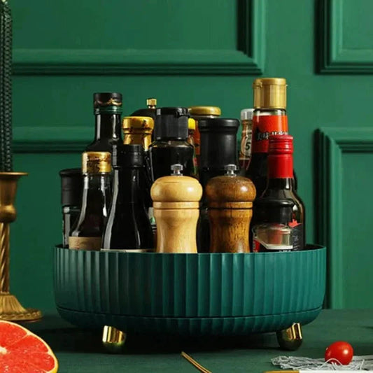 Organisateur de Cuisine Rotatif 360° - Plateau Tournant Pratique pour Placard et Bureau