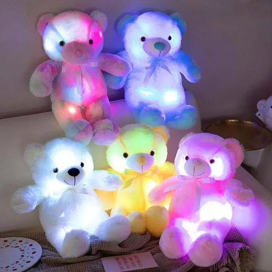 Orso di Peluche Luminoso a LED - Illuminazione Soffusa e Colorata per Bambini