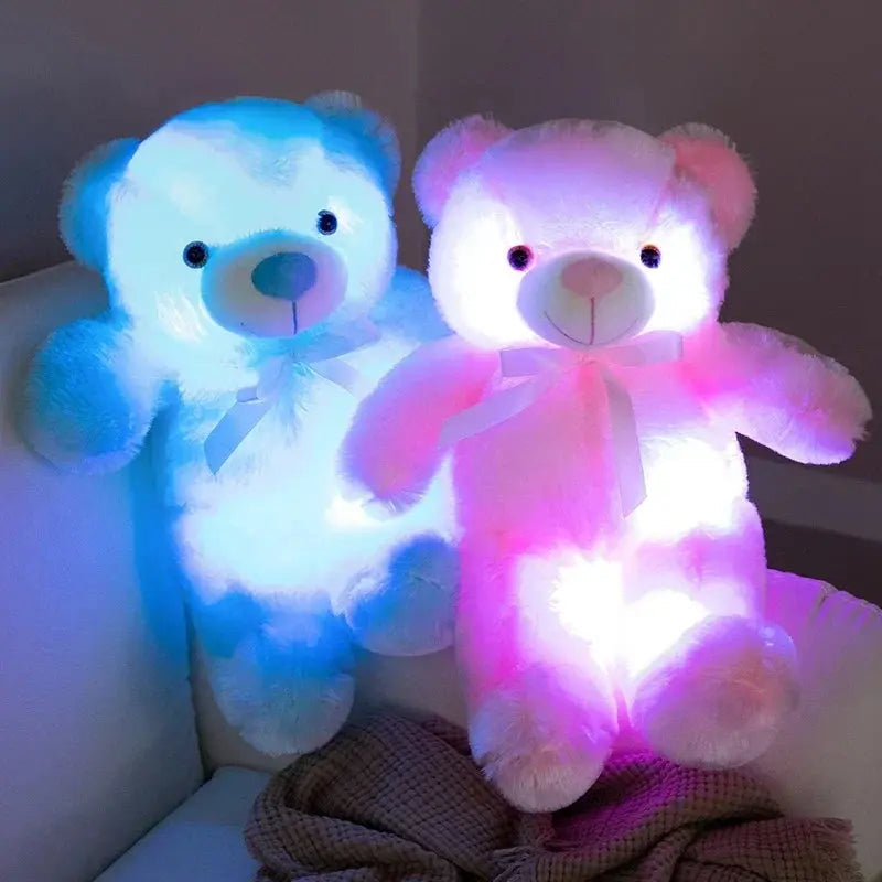 Ours en Peluche Lumineux LED - Éclairage Doux et Coloré pour Enfants