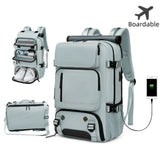 Zaino da viaggio TRAVELMAX impermeabile con porta USB e scomparto per scarpe