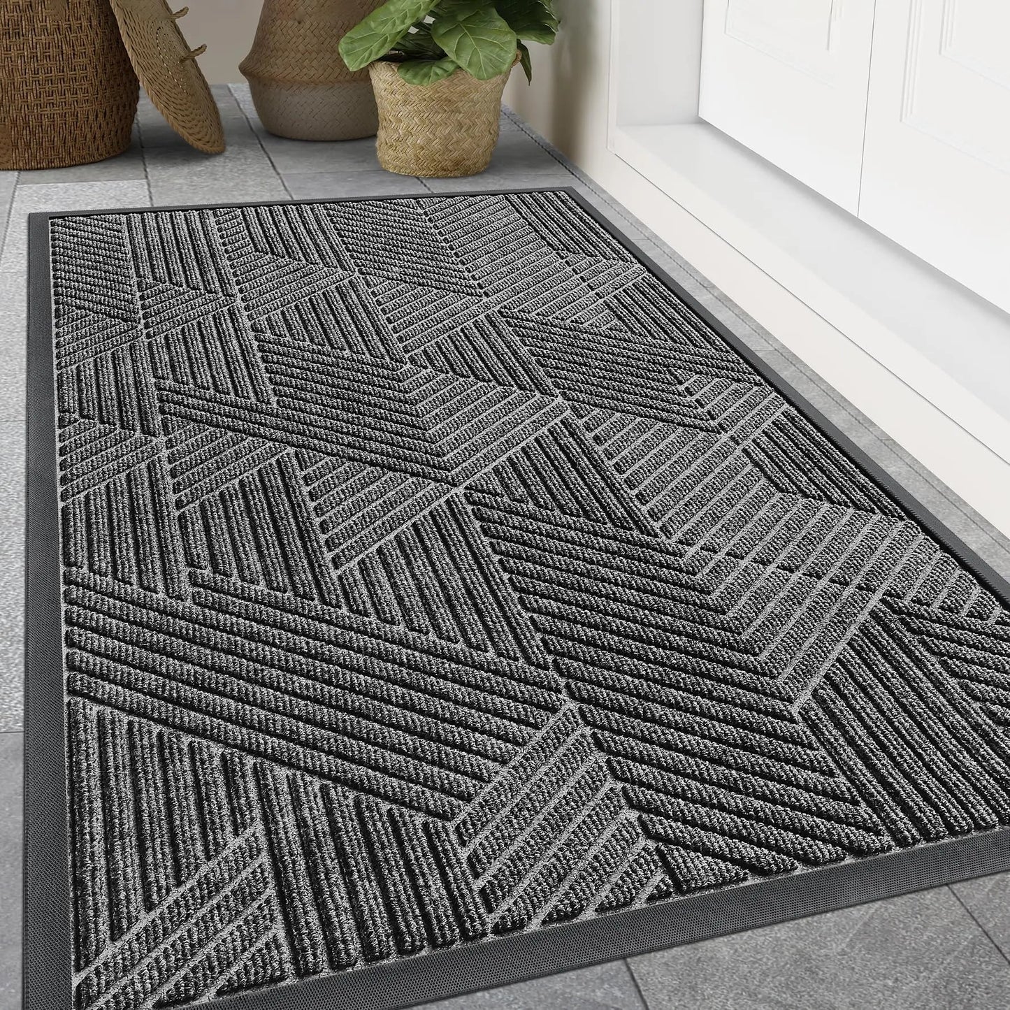 Paillasson Antidérapant Absorbant Intérieur et Extérieur 60x40 cm