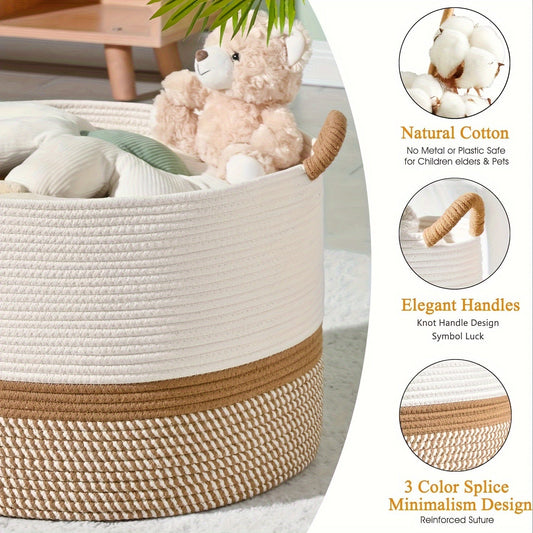 Cesto Boho in Cotone - Contenitore Elegante e Pratico