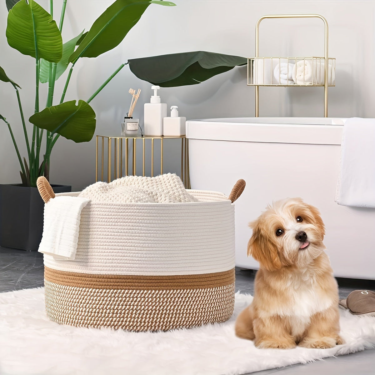 Cesto Boho in Cotone - Contenitore Elegante e Pratico