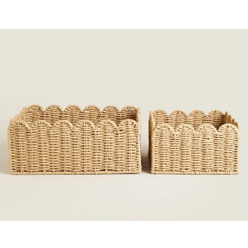 Panier Rangement Osier Tissé à la Main - Élégance Naturelle