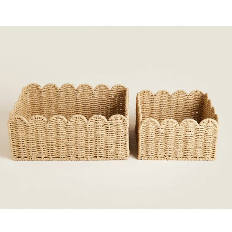 Panier Rangement Osier Tissé à la Main - Élégance Naturelle