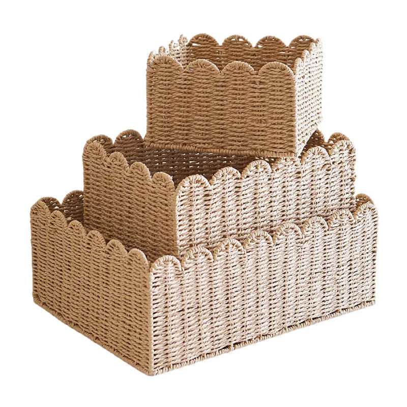 Panier Rangement Osier Tissé à la Main - Élégance Naturelle