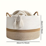 Cesto Portaoggetti in Cotone Boho - Elegante e Pratico