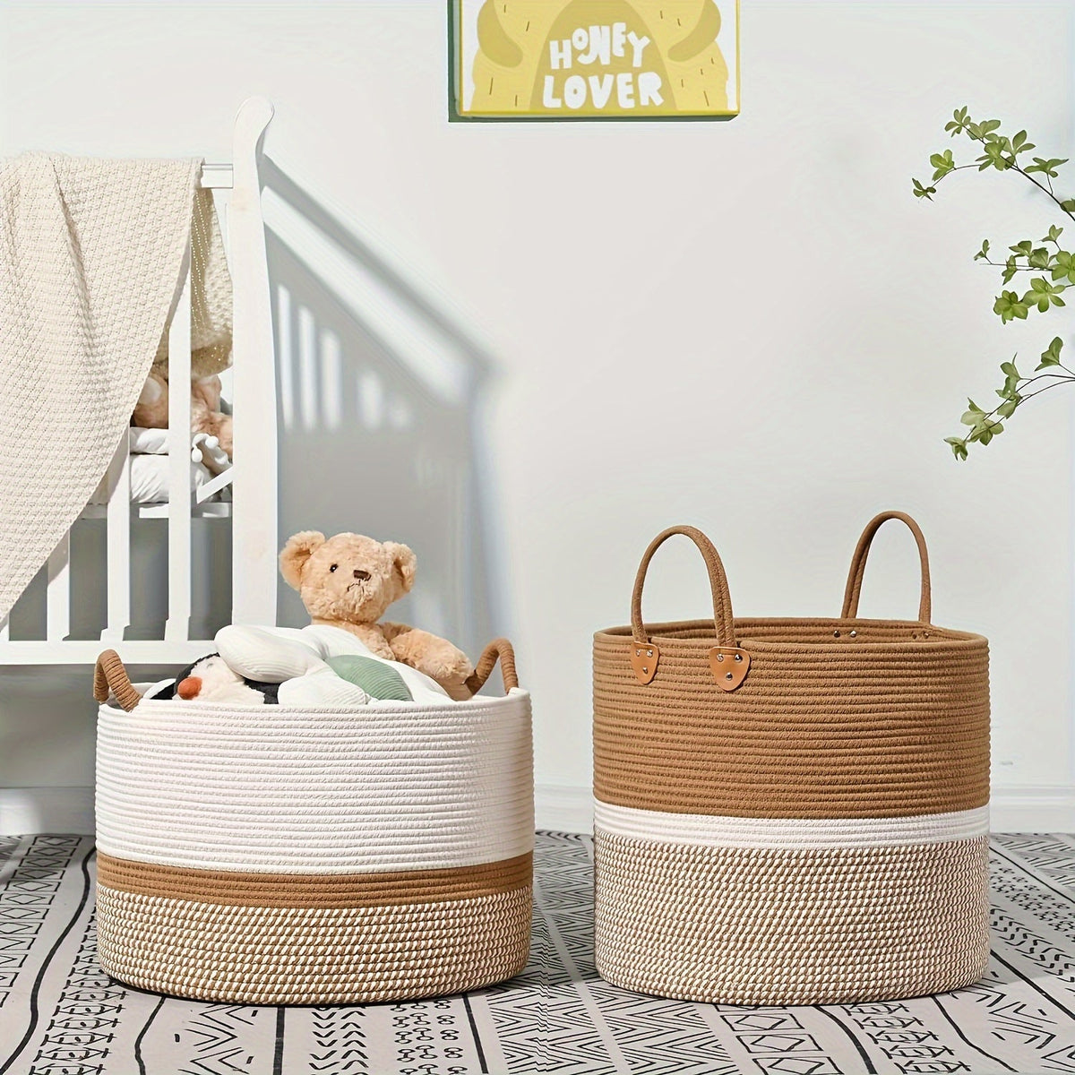 Cesto Portaoggetti in Cotone Boho - Elegante e Pratico