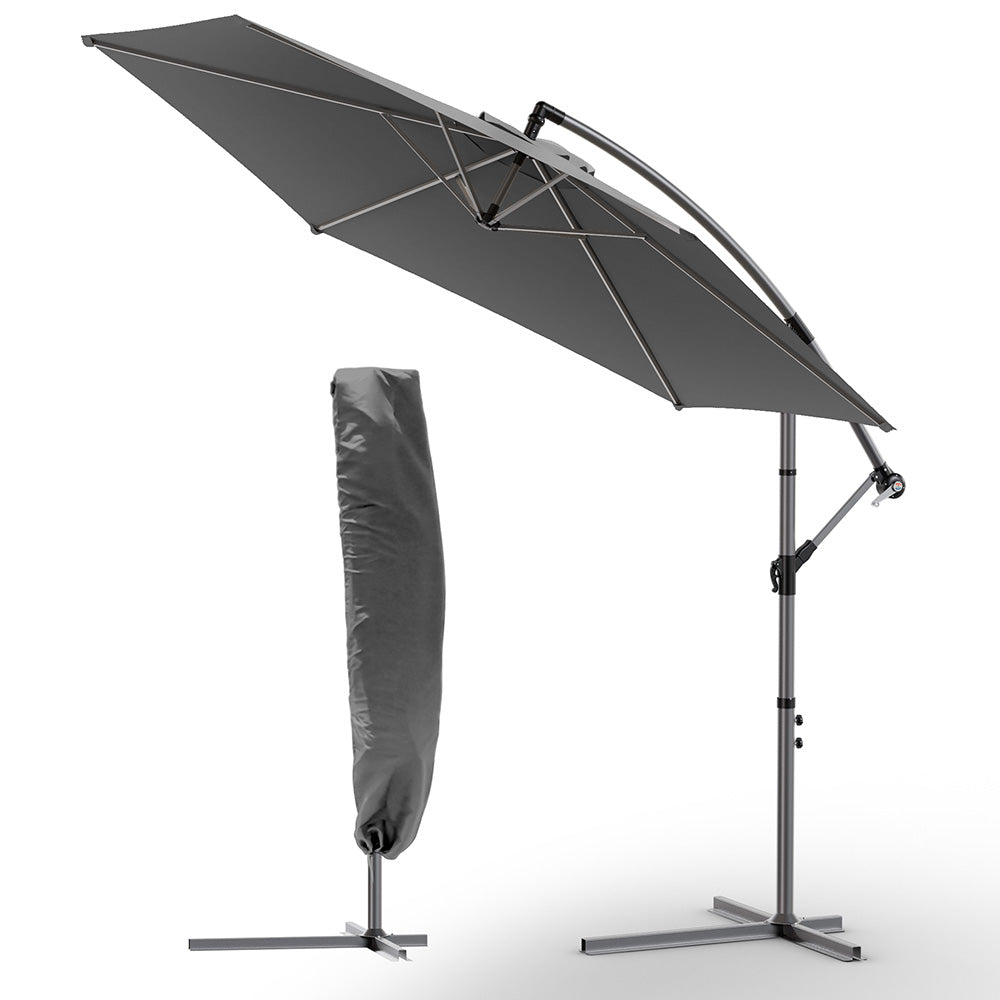 Parasol Déporté 3M avec Housse de Protection - Résistant et Ajustable