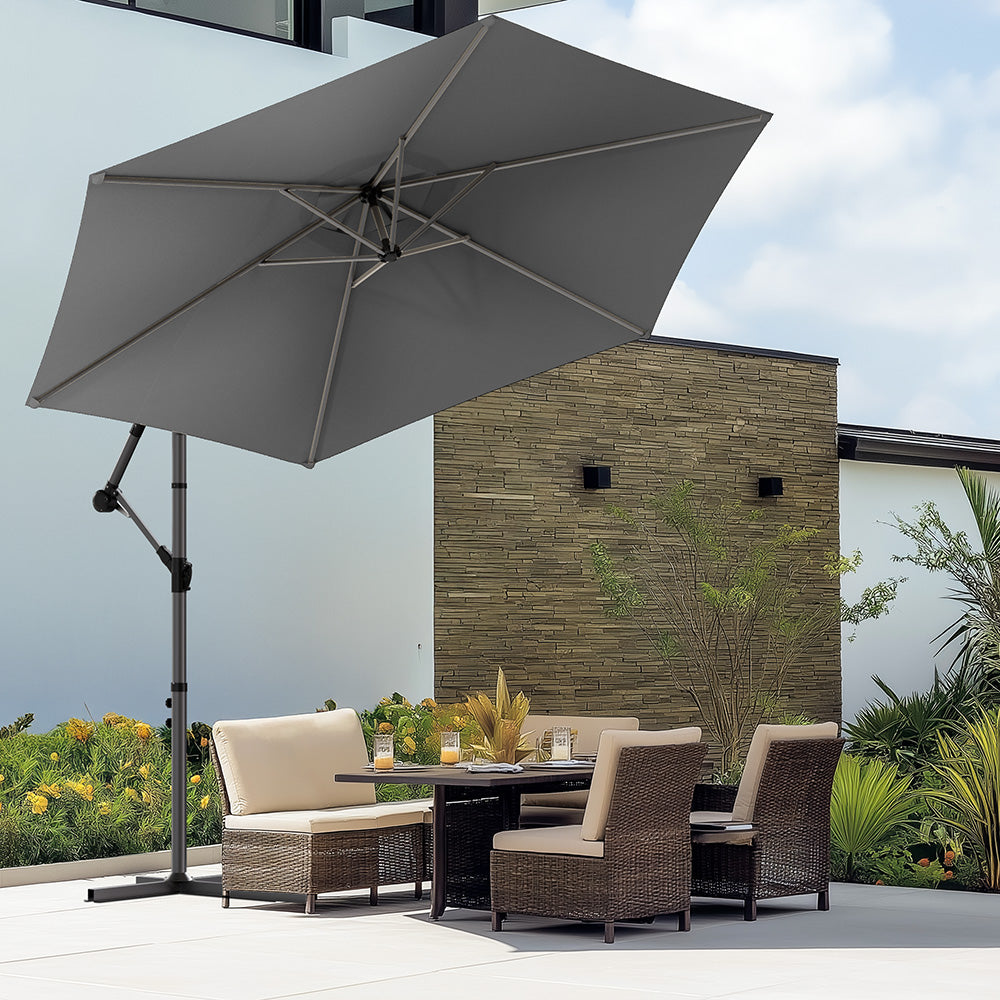 Parasol Déporté 3M avec Housse de Protection - Résistant et Ajustable