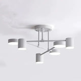 Plafonnier Design LED Moderne à 6 Lumières avec Éclairage Ambiant Réglable pour Salon