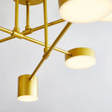 Plafonnier Design LED Moderne à 6 Lumières avec Éclairage Ambiant Réglable pour Salon