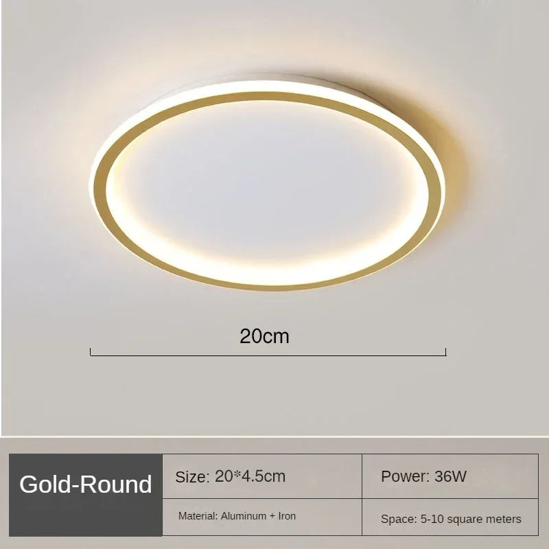 Plafonnier LED Design Rond Scandinave - Éclairage LED Salon Moderne