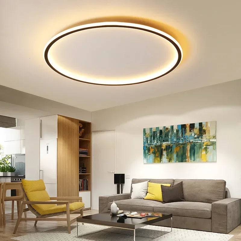 Plafonnier LED Design Rond Scandinave - Éclairage LED Salon Moderne
