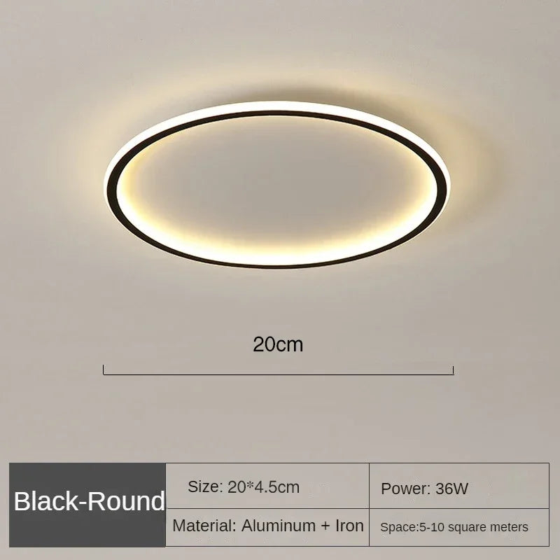 Plafonnier LED Design Rond Scandinave - Éclairage LED Salon Moderne