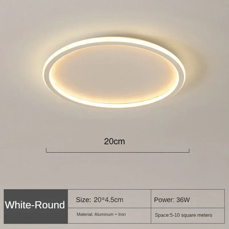 Plafonnier LED Design Rond Scandinave - Éclairage LED Salon Moderne