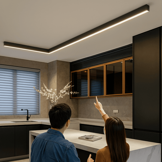 Plafoniera LED Design Scandinavo ad Efficienza Energetica per Soggiorno