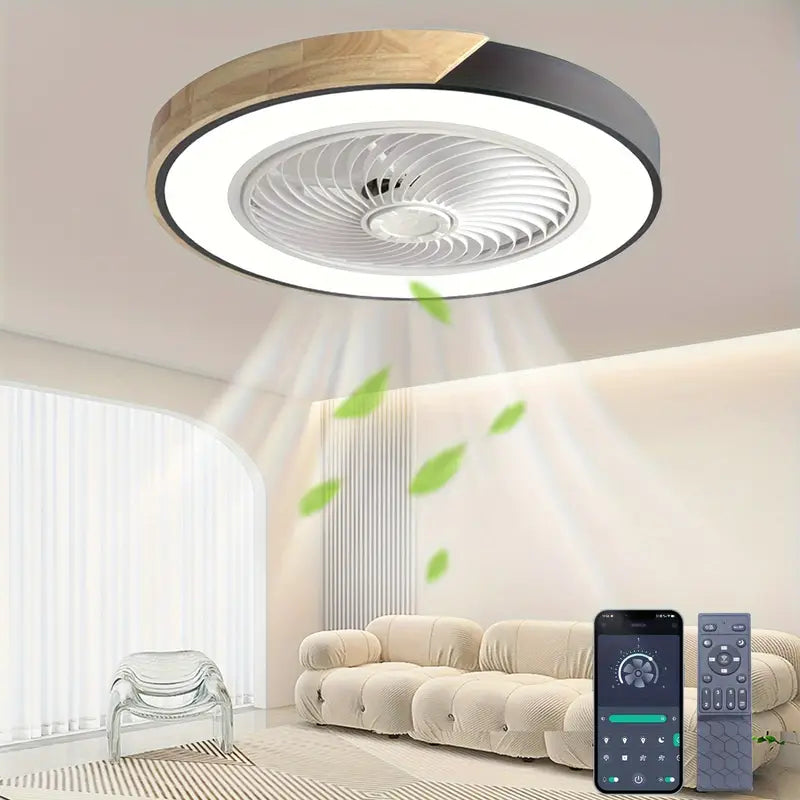 Plafonnier Ventilateur LED Moderne avec Télécommande et Éclairage Économique