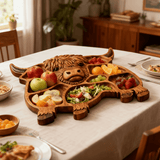 Planche à Saucisses en Bois Massif avec Motif Vache - Idéale pour Fromages et Snacks