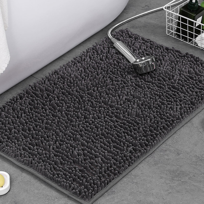 ChenilSoft - Tapis de Bain en Chenille Antidérapant & Ultra-Absorbant