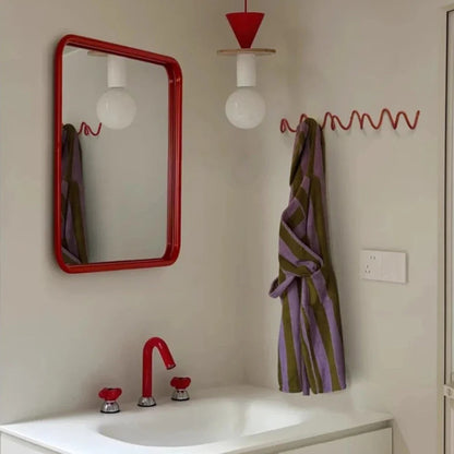 Porte-Manteau Mural en Fer Forgé - Design Ondulé Élégant
