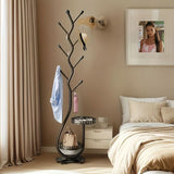 Porte Manteau Arbre Mural Élégant en Fer Design Scandinave