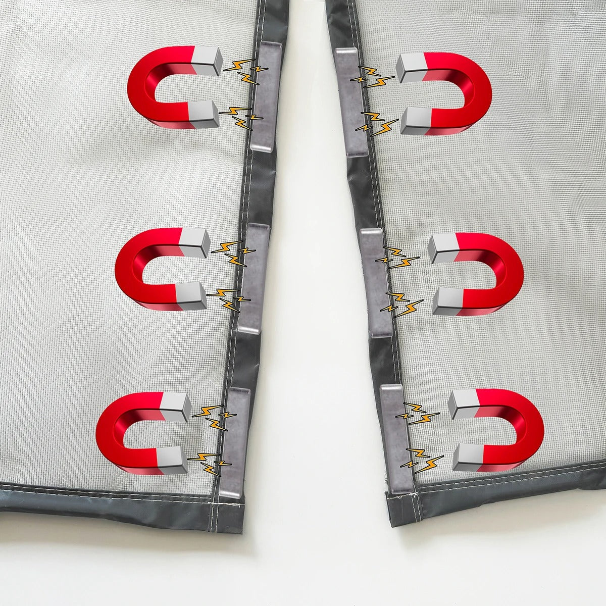 Porte Moustiquaire Aimantée - Installation Facile Sans Outils