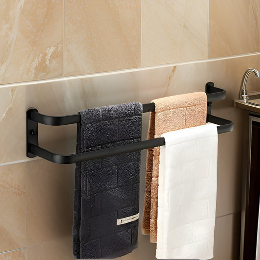Portasciugamani da Parete in Alluminio Elegante a 3 Livelli per Bagno