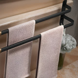 Porte Serviettes Mural en Aluminium Élégant à 3 Niveaux pour Salle de Bain