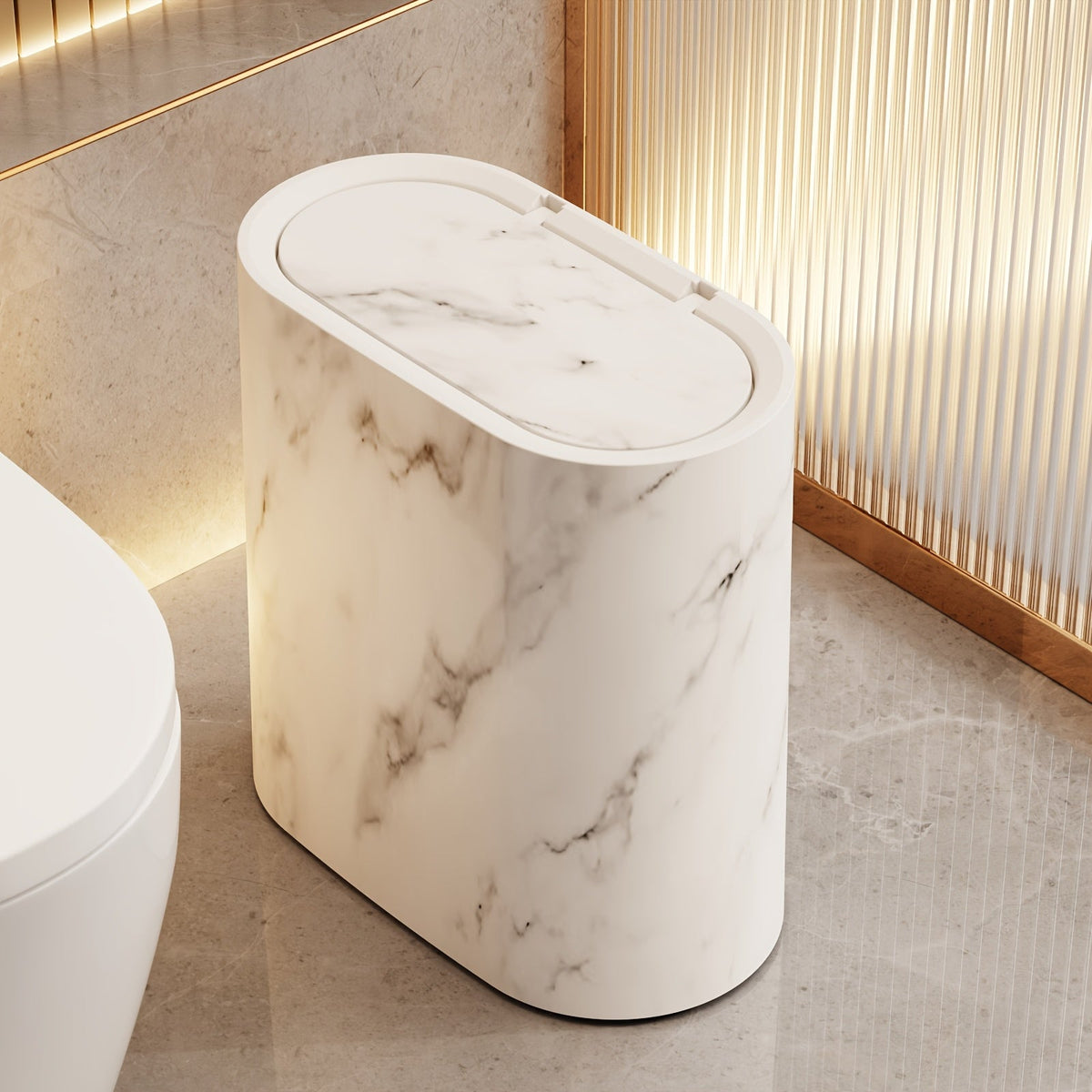 Pattumiera di design in marmo per cucina e bagno