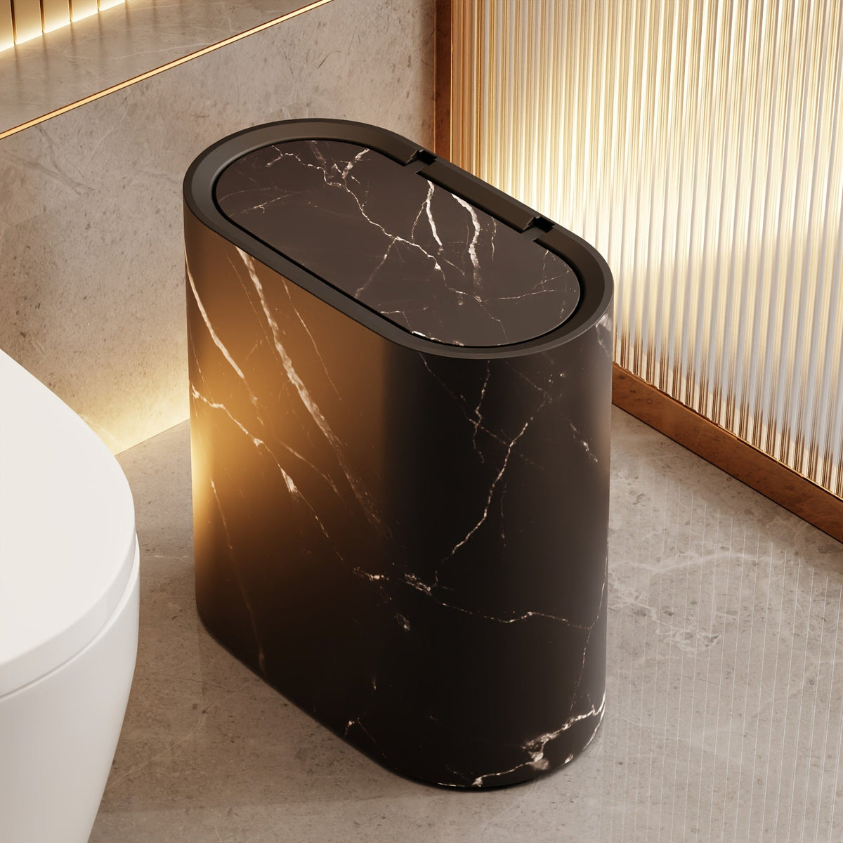 Pattumiera di design in marmo per cucina e bagno