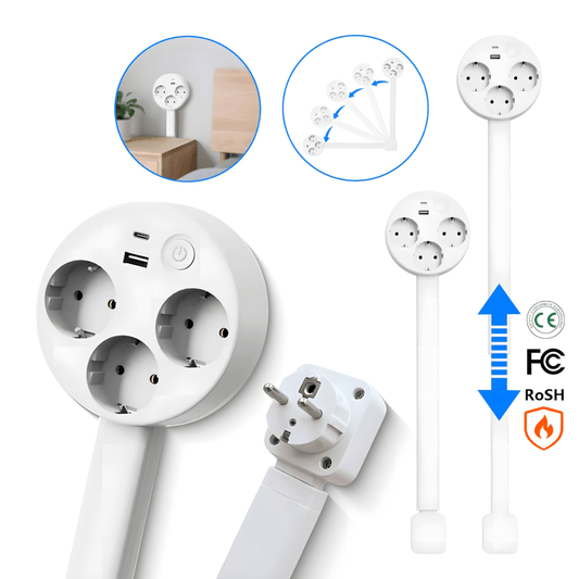 Presa Multipla Intelligente con USB - Design Elegante e Pratico