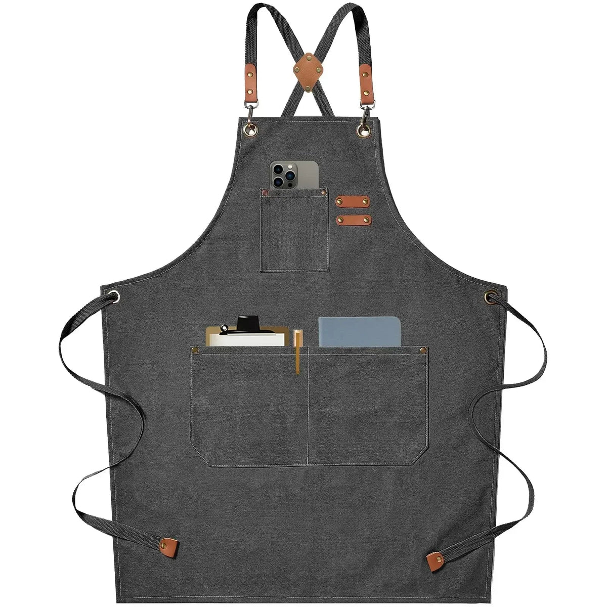 ProWear - Tablier en toile unisexe avec poches pratiques