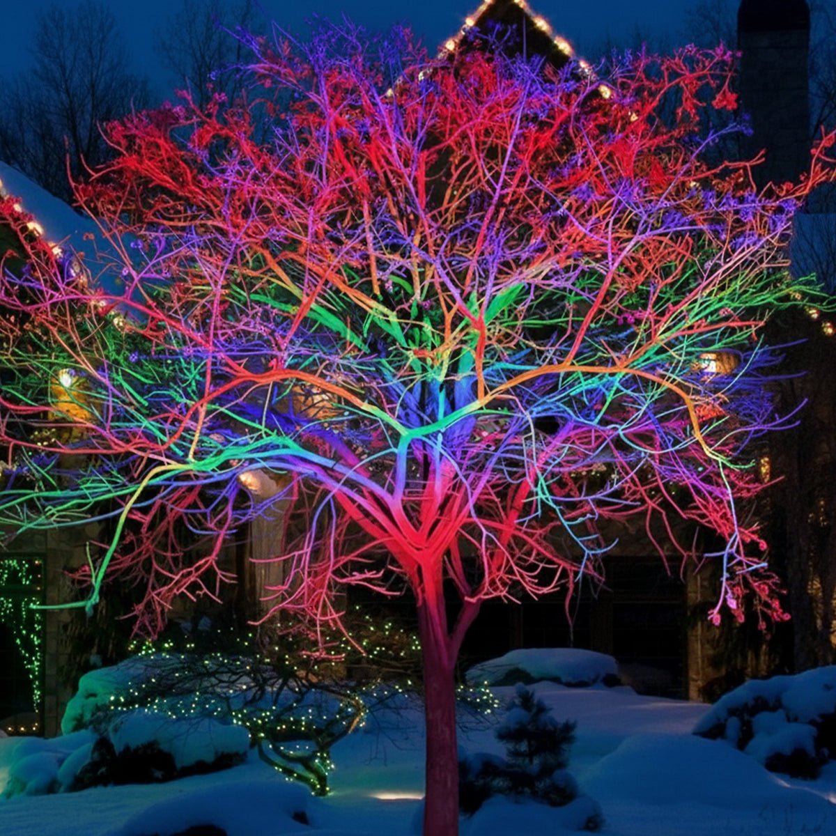 Waterdichte RGB LED Buitenbouwschijnwerper met Afstandsbediening - Buitenverlichting IP65