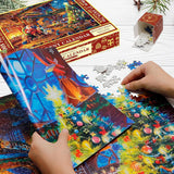 Puzzle de Noël - Calendrier de l'Avent 1008 Pièces Scène Festive