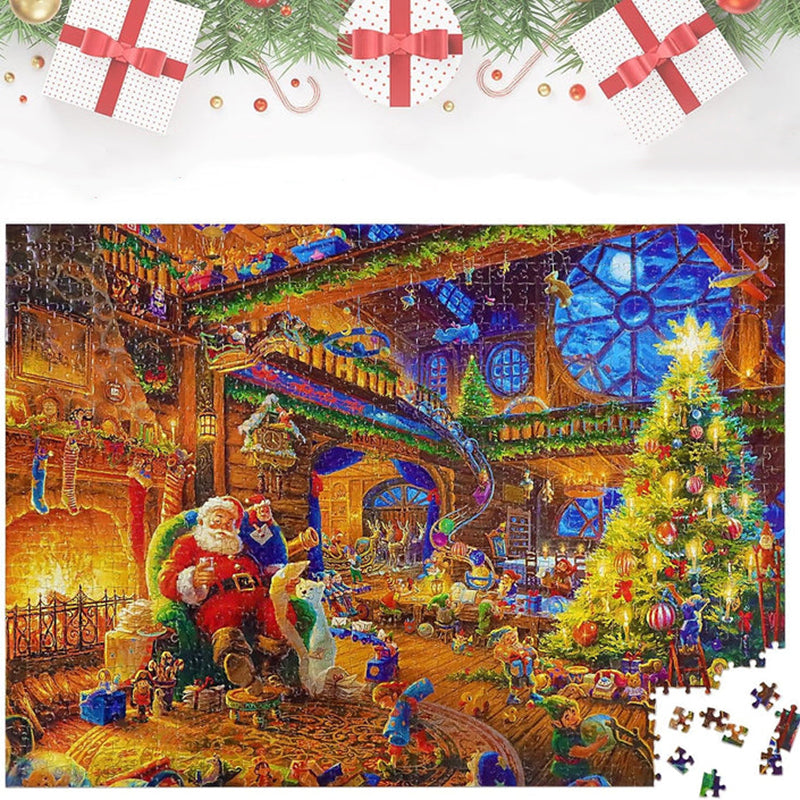 Puzzle de Noël - Calendrier de l'Avent 1008 Pièces Scène Festive