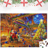 Puzzle de Noël - Calendrier de l'Avent 1008 Pièces Scène Festive