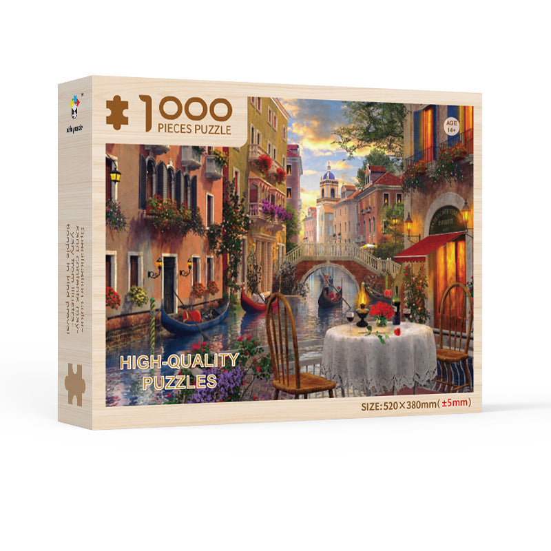 Puzzle de Noël - Calendrier de l'Avent 1008 Pièces Scène Festive