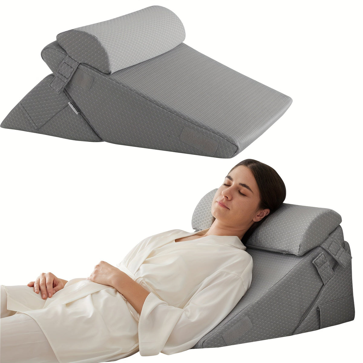 RelaxPlus - Oreiller Orthopédique Réglable 7 en 1 en Mousse à Mémoire