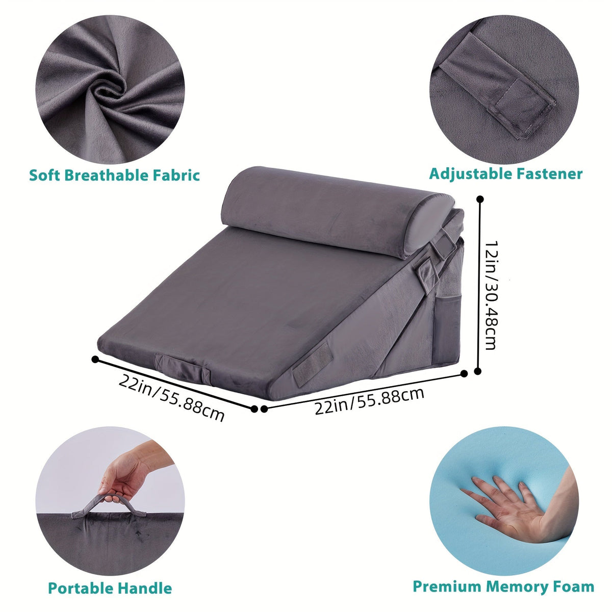 RelaxPlus - Oreiller Orthopédique Réglable 7 en 1 en Mousse à Mémoire